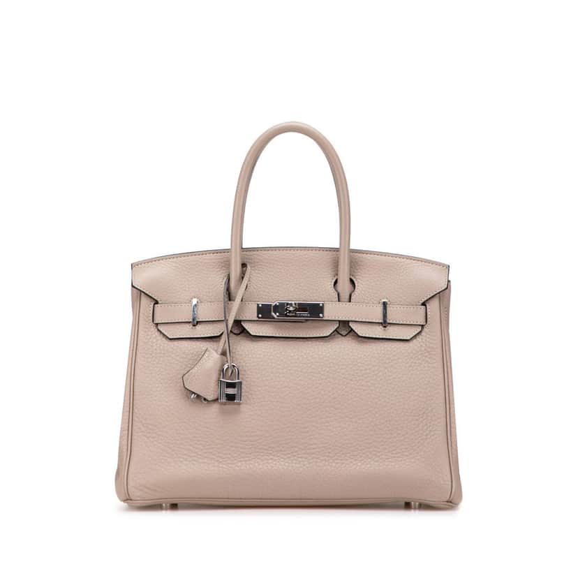 Hermès Clemence Birkin Retourne 30 Brown Leather Good condition - Front View