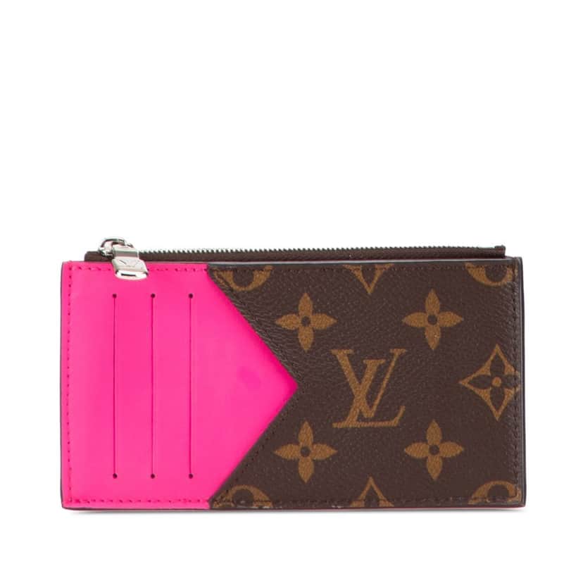 Louis Vuitton Monogram Canvas Coin Card Holder Brown Canvas Good condition - Front View