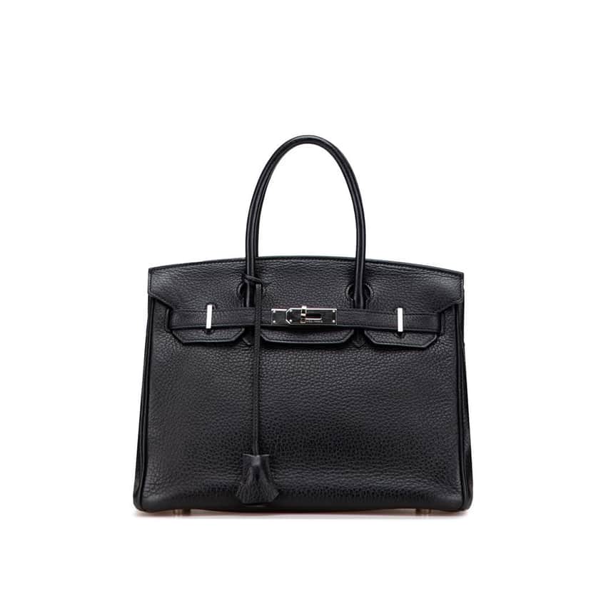 Hermès Togo Birkin Retourne 30 Black Leather Good condition - Front View
