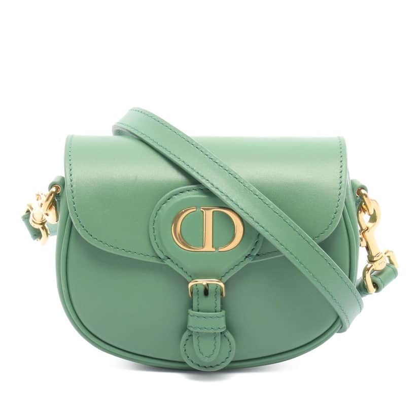 Dior Micro Leather Bobby Crossbody Green Leather Good condition - Front View
