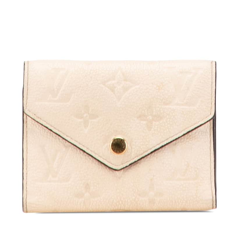 Louis Vuitton Monogram Empreinte Victorine Wallet Brown Leather Good condition - Front View