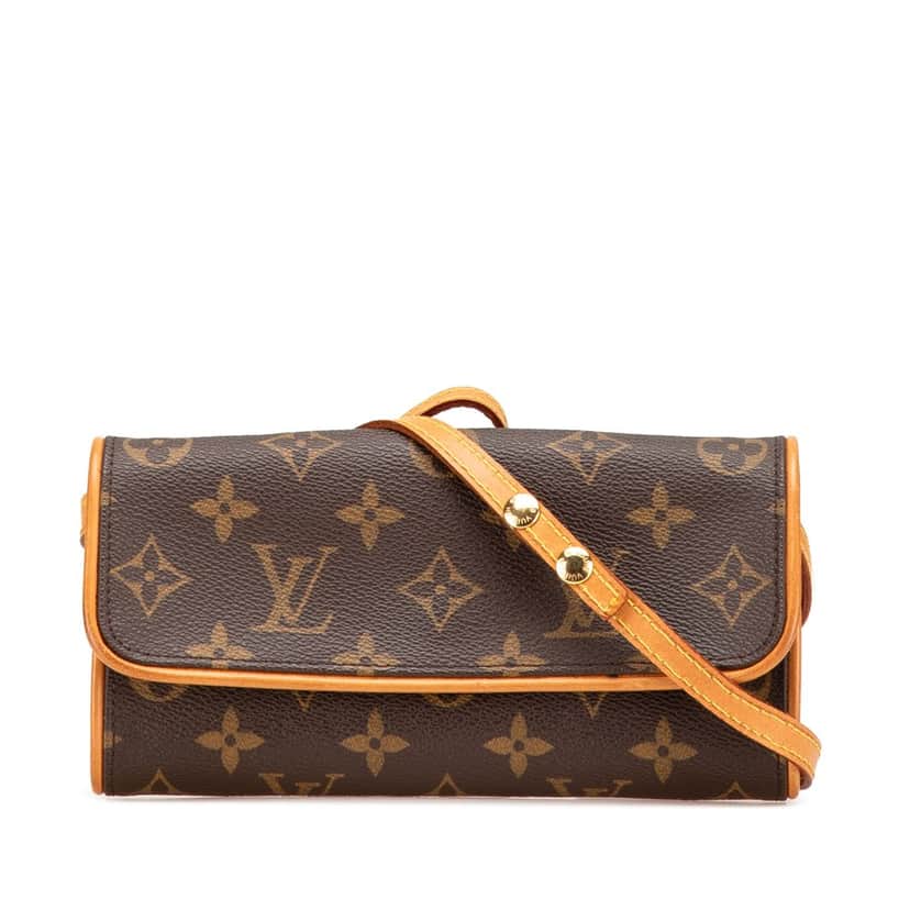 Louis Vuitton Monogram Pochette Twin PM Brown Canvas Good condition - Front View