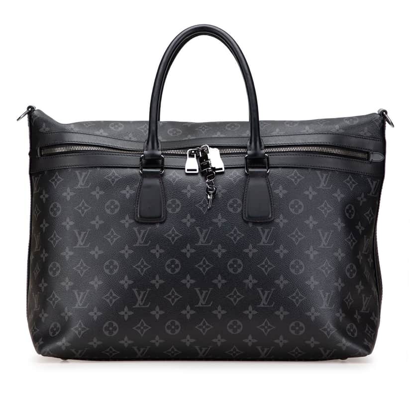 Louis Vuitton Monogram Eclipse Apollo All Day Black Canvas Good condition - Front View