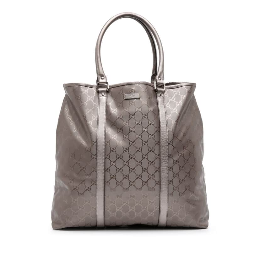 Gucci GG Imprime Joy Vertical Tote Grey Canvas Good condition - Front View