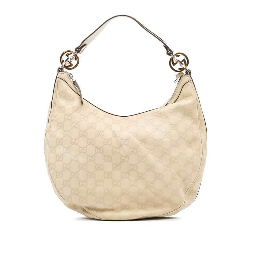Gucci Medium Guccissima Twins Hobo Brown Leather Good condition - Front View