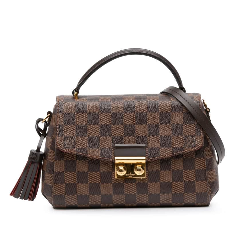 Louis Vuitton Damier Ebene Croisette Brown Canvas Good condition - Front View