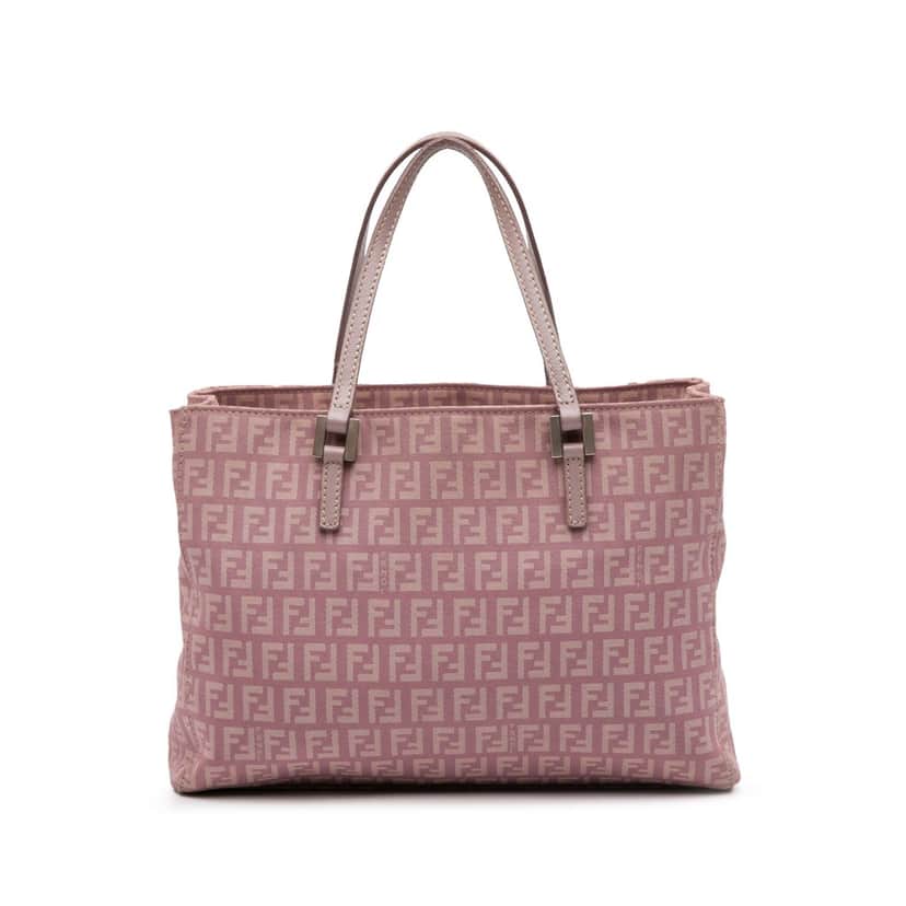 Fendi Zucchino Canvas Tote Purple Canvas Good condition - Front View