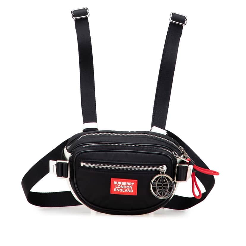 Burberry Nylon Cannon Utility Belt Bag Black Very good condition - Front View