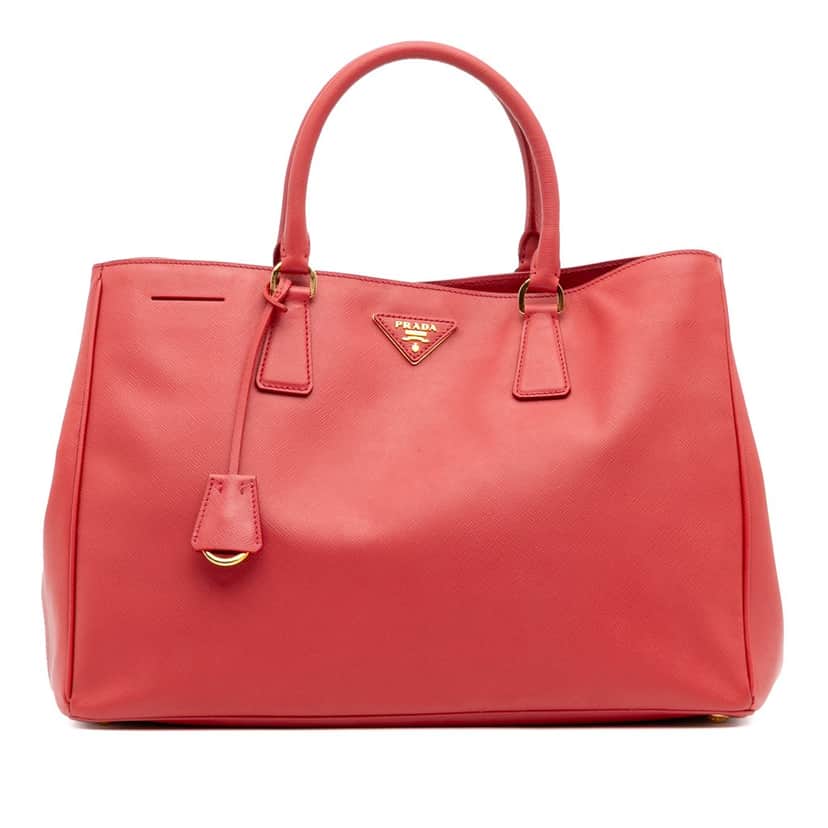 Prada Large Saffiano Lux Galleria Tote Pink Leather Very good condition - Front View