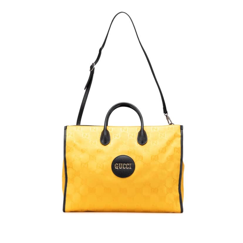 Gucci GG Econyl Off The Grid Convertible Tote Yellow Very good condition - Front View