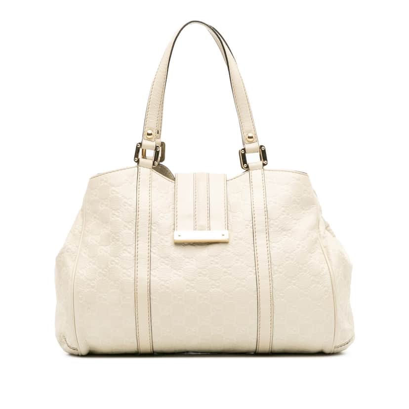 Gucci Guccissima New Ladies Tote White Leather Good condition - Front View