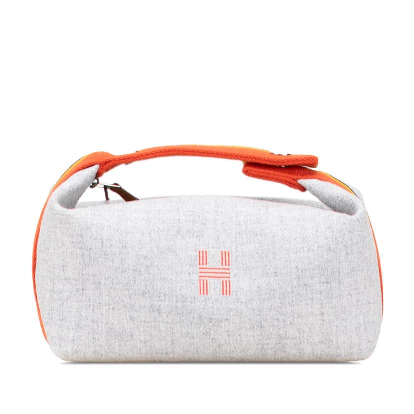 Hermès Small Wool Bride A Brac Rocabar Case Grey Wool Good condition - Front View