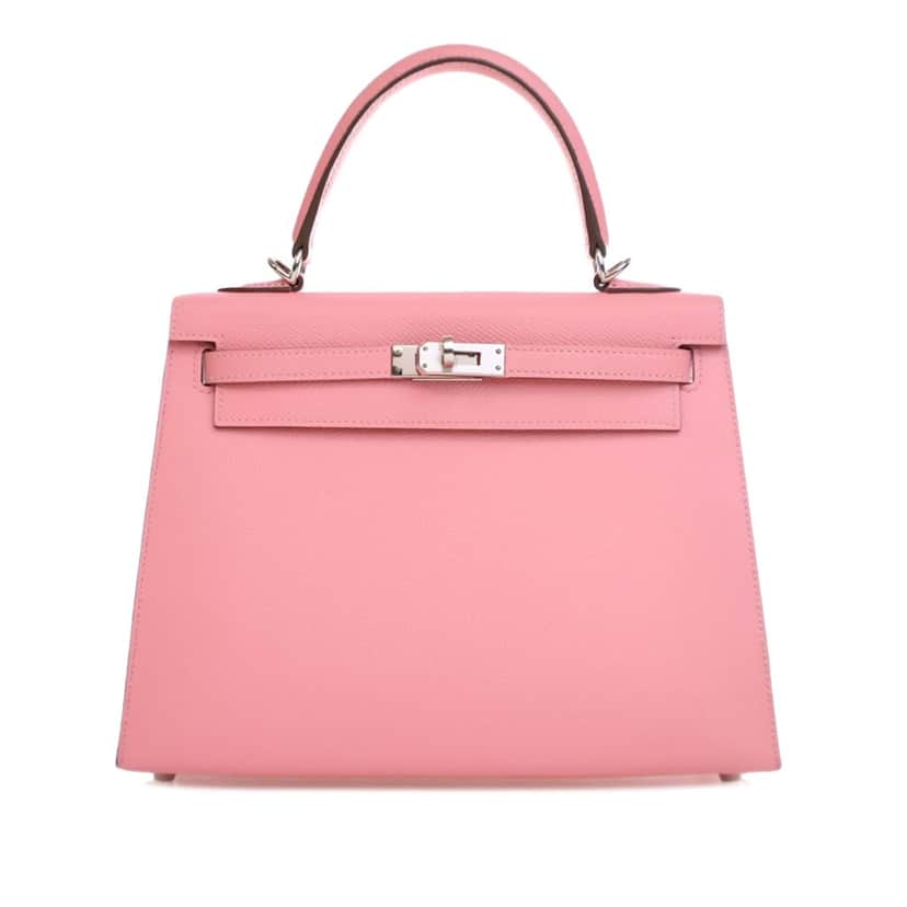 Hermès Epsom Kelly II Sellier 25 Pink Leather Good condition - Front View