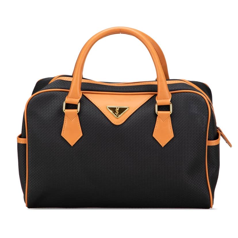 Yves Saint Laurent PVC Boston Bag Black Good condition - Front View