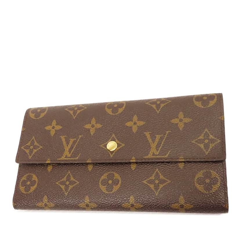 Louis Vuitton Monogram Sarah Long Wallet Brown Canvas Good condition - Front View