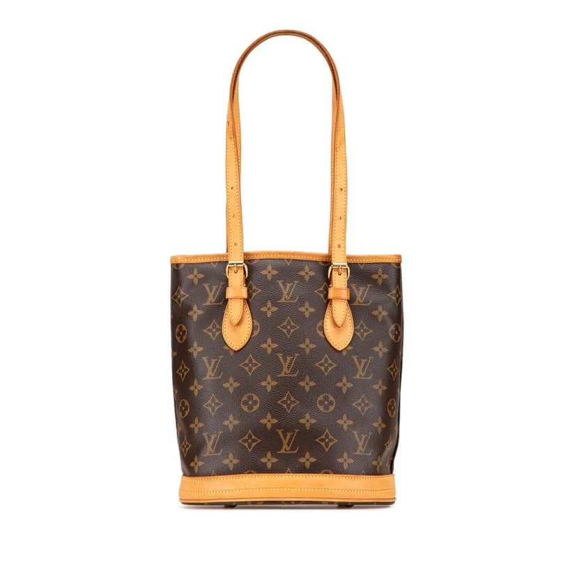 Louis Vuitton Monogram Petit Bucket Brown Canvas Good condition - Front View