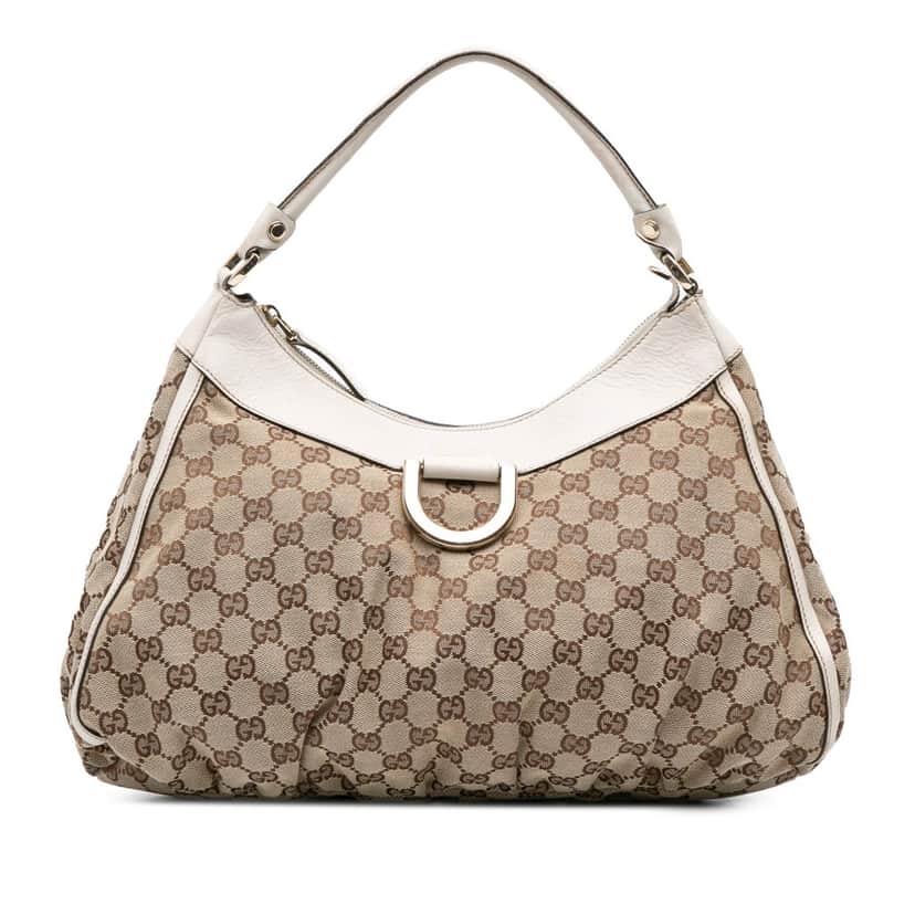 Gucci GG Canvas Abbey D Ring Shoulder Bag Brown Canvas Good condition - Front View