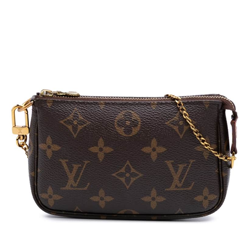Louis Vuitton Monogram Mini Pochette Accessoires Brown Canvas Good condition - Front View