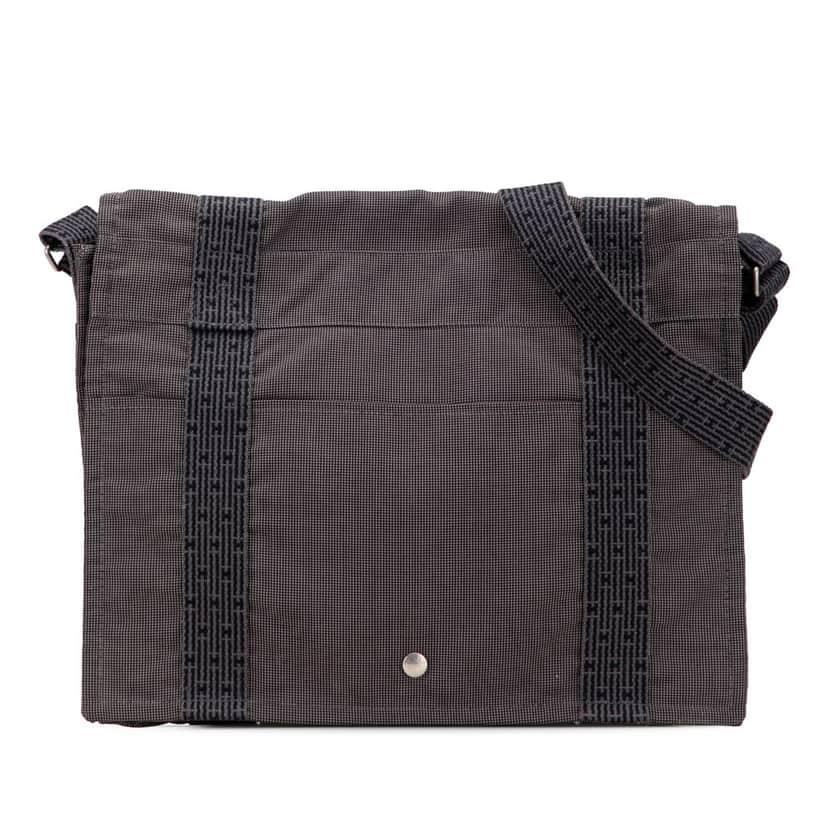Hermès Canvas Herline Messenger Grey Canvas Good condition - Front View