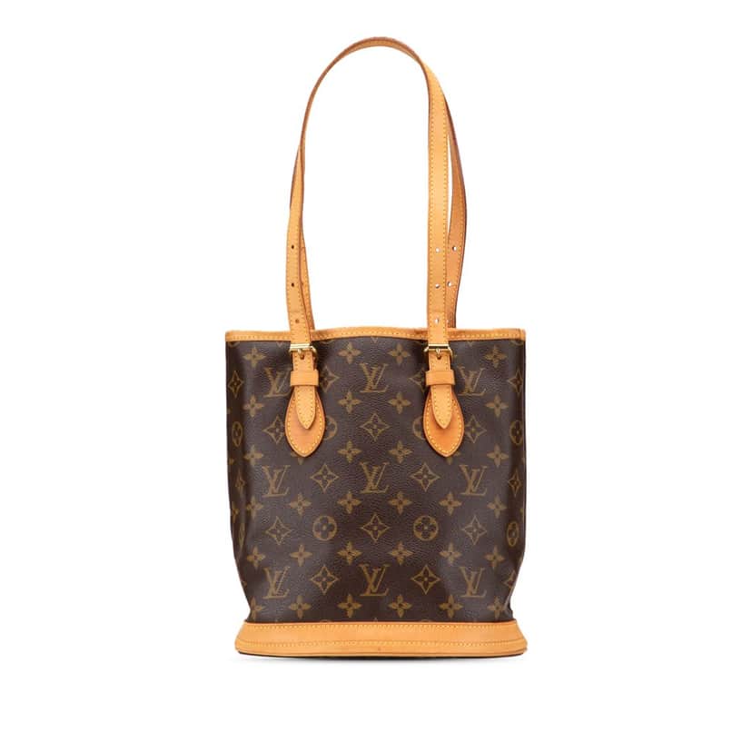 Louis Vuitton Monogram Petit Bucket Brown Canvas Good condition - Front View