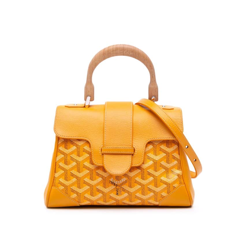 Goyard Mini Goyardine Saigon Souple Yellow Canvas Good condition - Front View