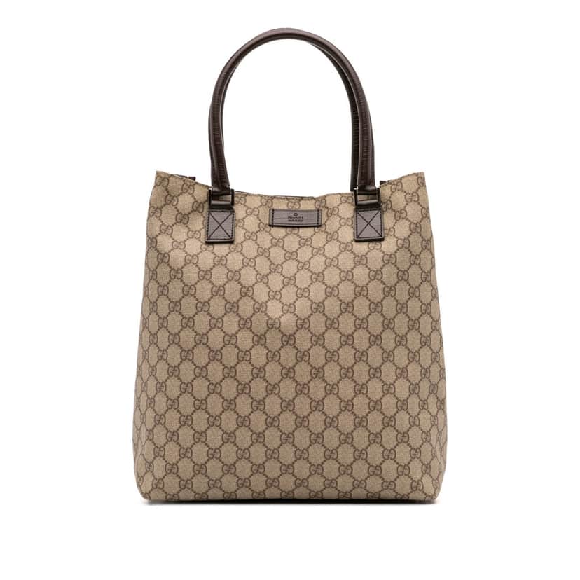 Gucci GG Supreme Tote Brown Canvas Good condition - Front View