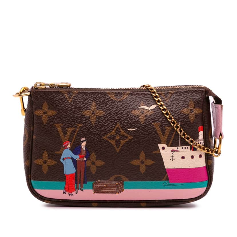 Louis Vuitton Monogram Transatlantic Mini Pochette Accessoires Brown Canvas Good condition - Front View