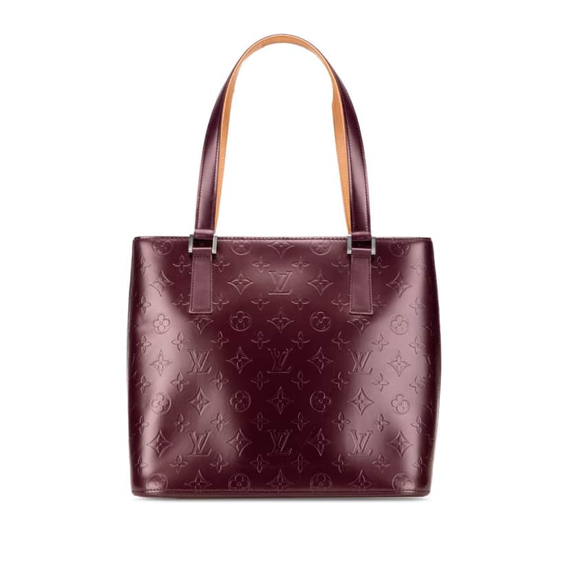 Louis Vuitton Monogram Mat Stockton Red Leather Good condition - Front View