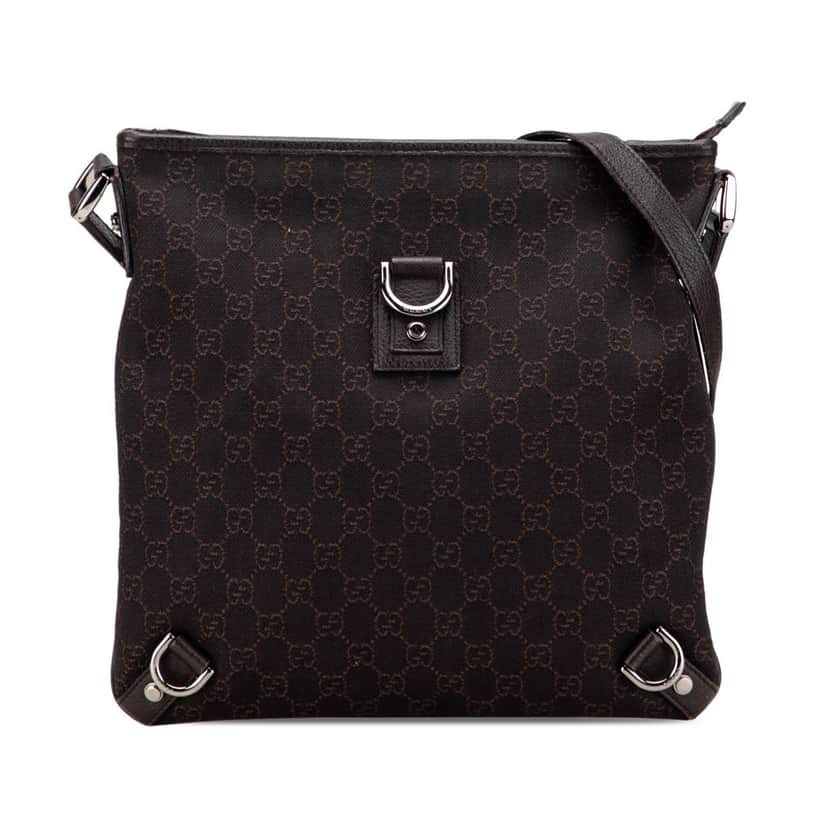 Gucci GG Denim Abbey D Ring Crossbody Brown Denim Good condition - Front View