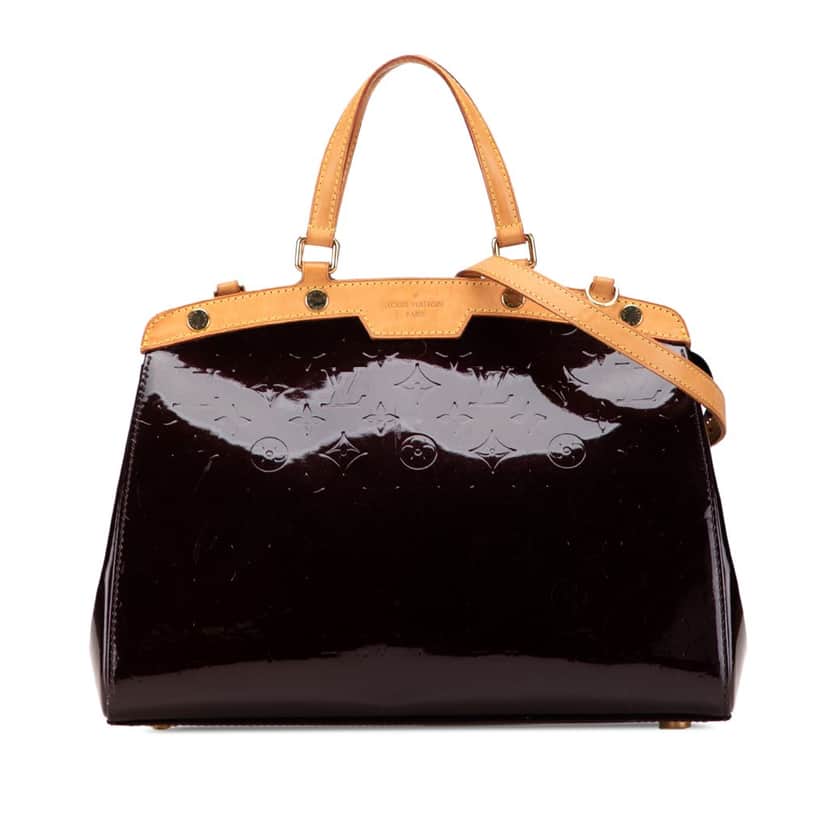 Louis Vuitton Monogram Vernis Brea MM Purple Leather Good condition - Front View