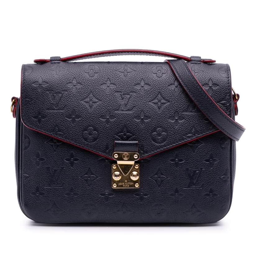 Louis Vuitton Monogram Empreinte Pochette Metis Blue Leather Good condition - Front View