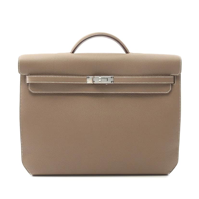 Hermès Togo Kelly Depeches 36 Brown Leather Good condition - Front View