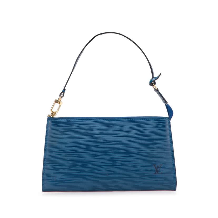 Louis Vuitton Epi Pochette Accessoires Blue Leather Good condition - Front View