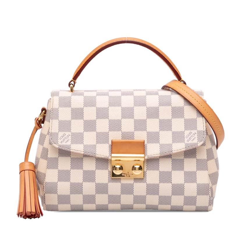 Louis Vuitton Damier Azur Croisette White Canvas Good condition - Front View