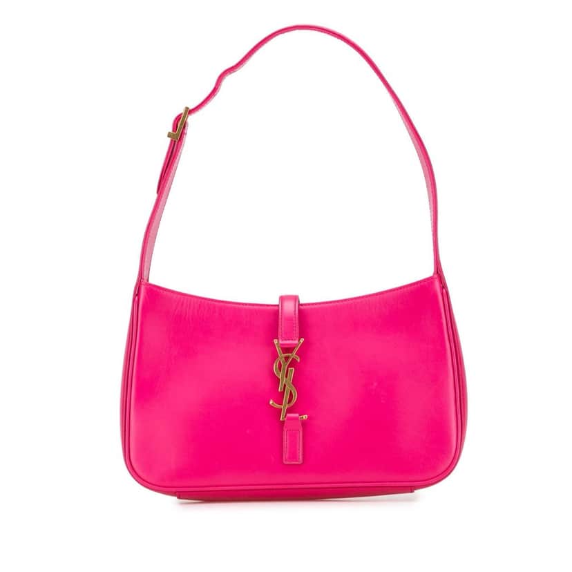 Saint Laurent Smooth Leather Le 5 a 7 Shoulder Bag Pink Leather Very good condition - Front View