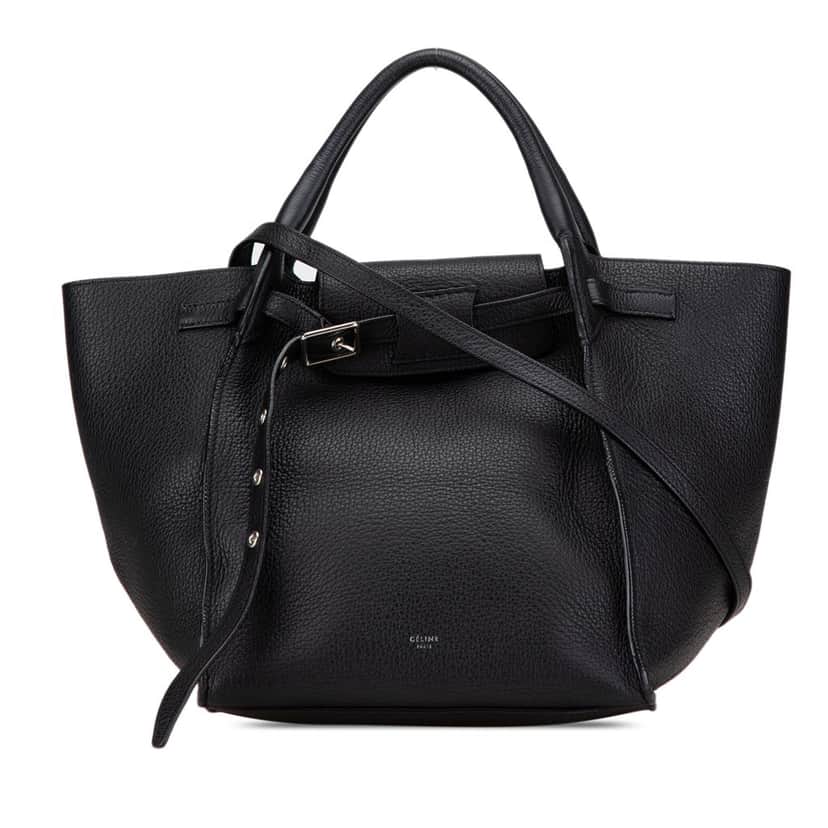Celine Small Grained Calfskin Big Bag Black Leather Good condition - Front View