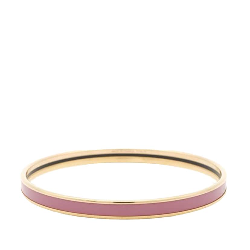 Hermès Extra Narrow Enamel Uni Bangle Pink Good condition - Front View