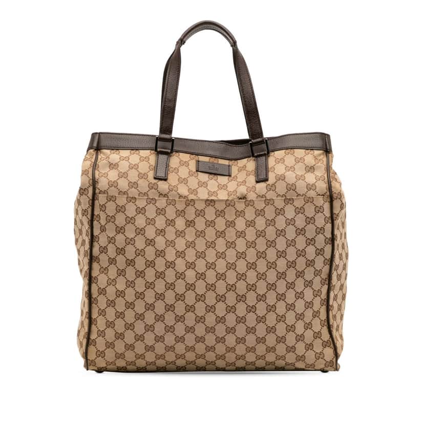 Gucci GG Canvas Tote Brown Canvas Good condition - Front View