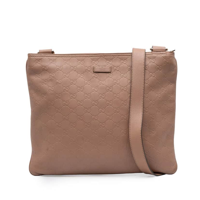 Gucci Guccissima Crossbody Brown Leather Good condition - Front View