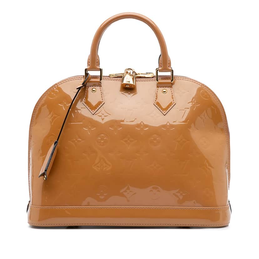 Louis Vuitton Monogram Vernis Alma PM Brown Leather Good condition - Front View