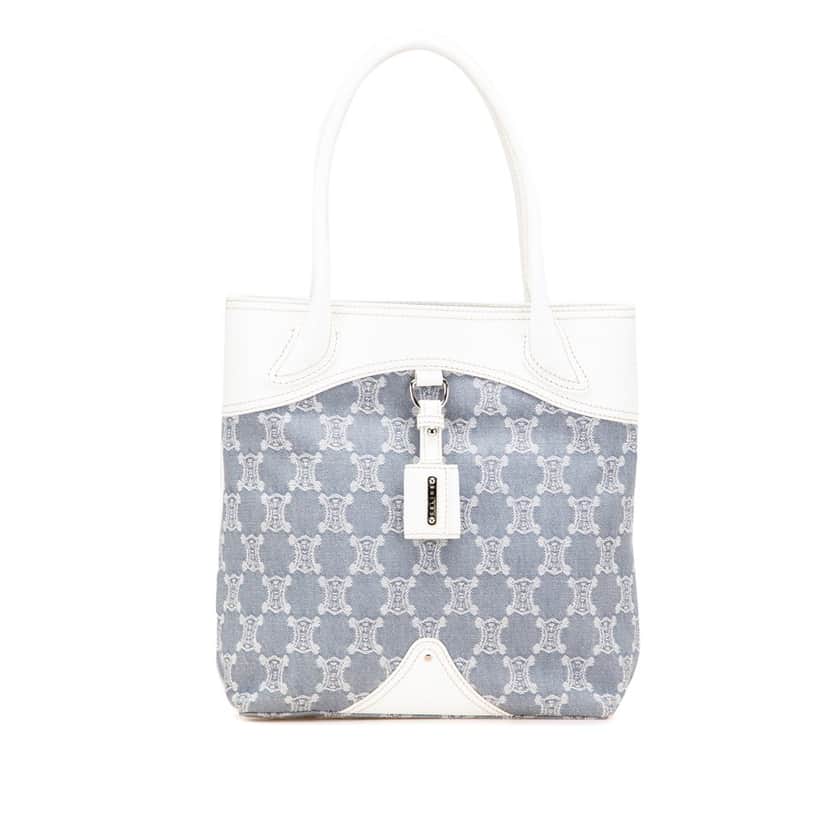 Celine Macadam Denim Tote Blue Denim Very good condition - Front View