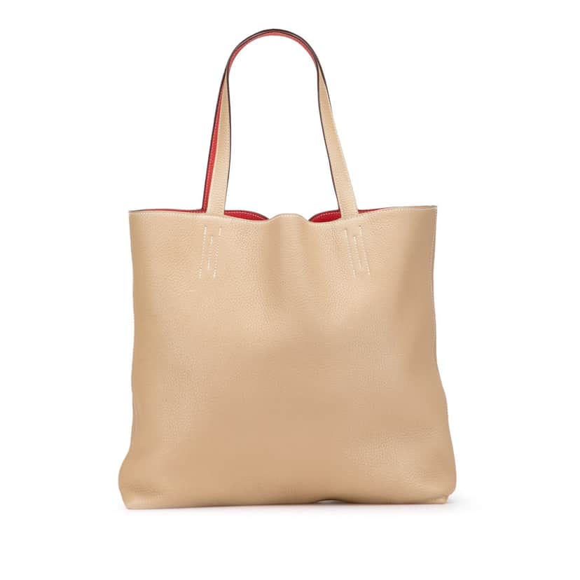 Hermès Clemence Double Sens 36 Brown Leather Good condition - Front View