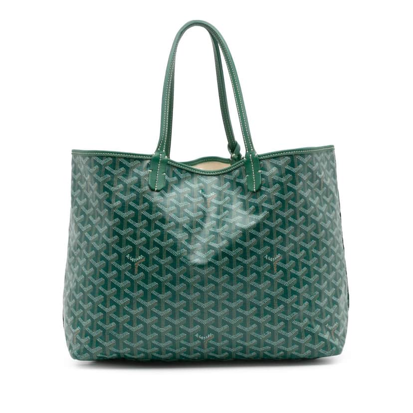 Goyard Goyardine Saint Louis PM Green Canvas Good condition - Front View