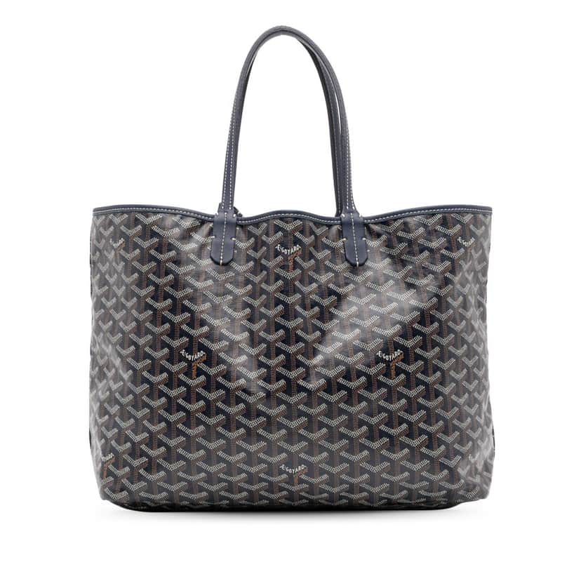 Goyard Goyardine Saint Louis PM Blue Canvas Good condition - Front View