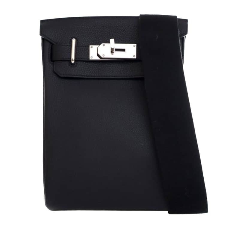 Hermès Togo Kelly Hac A Dos PM Black Leather Good condition - Front View