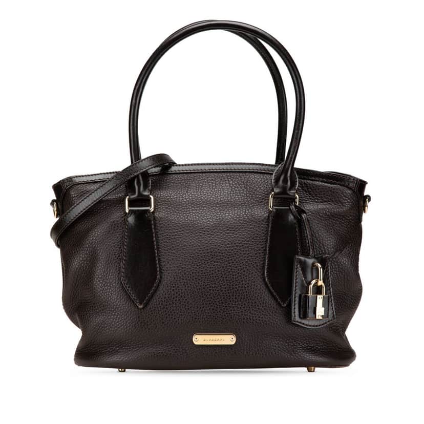 Burberry Medium Grainy Calfskin Baynard Satchel Brown Leather Good condition - Front View
