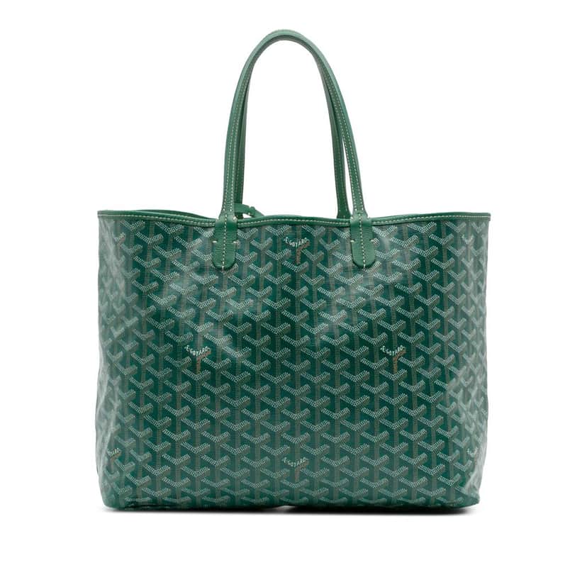 Goyard Goyardine Saint Louis PM Green Canvas Good condition - Front View