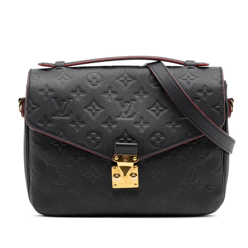 Louis Vuitton Monogram Empreinte Pochette Metis Blue Leather Good condition - Front View