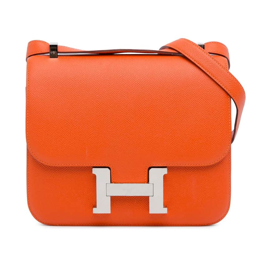 Hermès Epsom Constance 24 Orange Leather Good condition - Front View