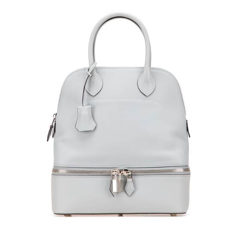 Hermès Evercolor Bolide Secret Bag Blue Leather Good condition - Front View